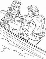 Coloring Rapunzel Pages Tangled Flynn Disney Printable Princess Color Book Print Boat Rider Colouring Kids Sheets Visit Comments Getdrawings Library sketch template