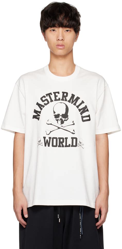 mastermind world white college  shirt ssense canada