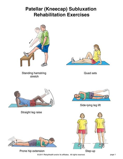 printable knee exercises  strengthen knees