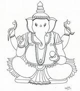 Ganesh Ganesha Bal sketch template