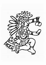 Aztecas Colorear Azteca Azteken Malvorlage Aztec Aztechi Dio Kleurplaat Disegno Dioses Incas Imagui Educima Culturas Sangre Mayas Prehispanicos Prehispanicas Glifo sketch template