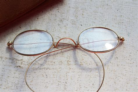 Antique Eyeglasses With Case Granny Spectacles