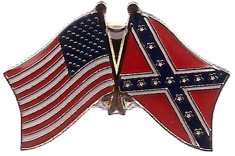 confederate us flag double lapel pin confederate rebel flag