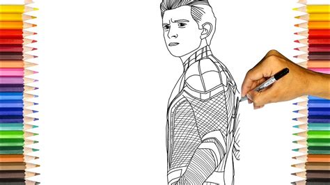 spider man  suit spider man   home coloring pages youtube