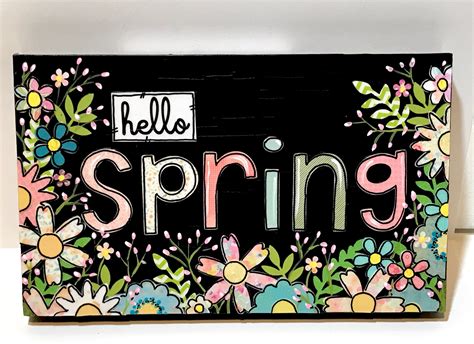 spring signs wood  spring sign spring sign home decor etsy
