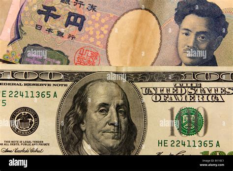 japanese yen  usd american dollar united states dollar banknote money close  stock photo
