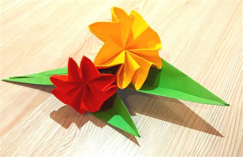 easy origami flower  beginners feedbackbinger
