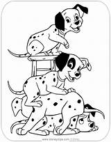 Coloring Pages Puppy 101 Dalmatians Cruella Dalmatian Disneyclips Printable Puppies Tower sketch template