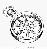 Compass Drawing Tattoo Outline Line 3d Tattoos Cartoon Illustration High Clock Shutterstock Resolution Getdrawings Kompas Visit Bussola Illustrations Choose Board sketch template