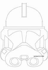 Clone Helmet Trooper Template Coloring Pages Sketch Front sketch template