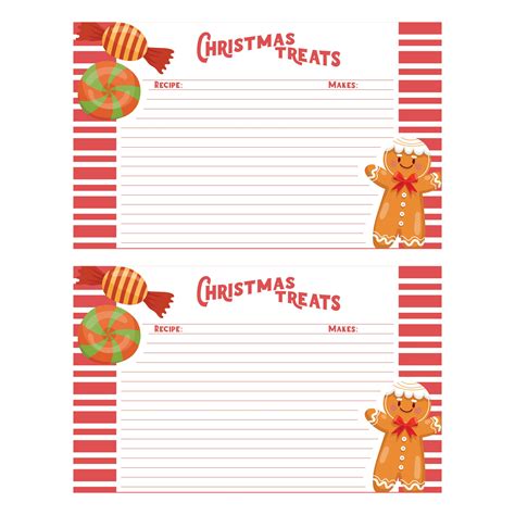 printable christmas recipe cards web ive