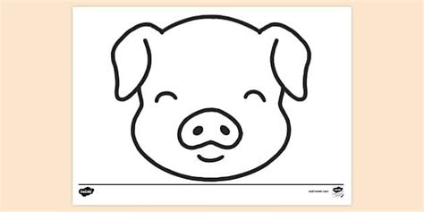 pig face colouring sheet colouring sheets twinkl