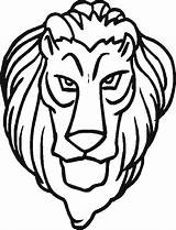 Lion Tete Coloring sketch template