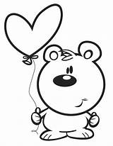 Coloring Pages Bear Valentine Cartoon Printable Disney Heart Kids Valentines Print Clipart Cliparts Bears Sheknows Teddy Color Hearts Simple Colouring sketch template