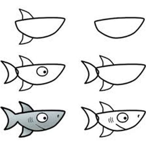 basic shark drawing    clipartmag
