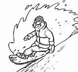 Nieve Snowboard Snowboarding Bajada Discesa Colorir Descida Taula Coloriage Colorier Prancha Descente Baixada Neu Dibuix Acolore Imprimer Dibuixos Esqui Coloritou sketch template