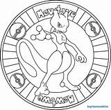 Mewtwo Pokemon Mandalas Dibujo sketch template