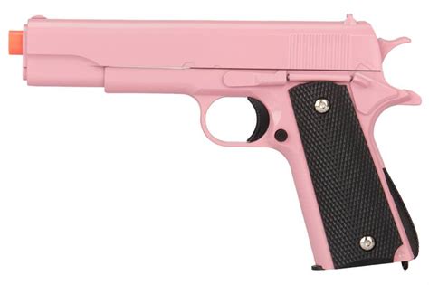 M1911 Replica Full Metal Two Tone Pink Airsoft Spring Pistol