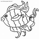 Fish Coloring Pages Tropical Printable Color Adults Sheets Animal Kids Clipart Found Stencils Print Fishs Magic Para sketch template