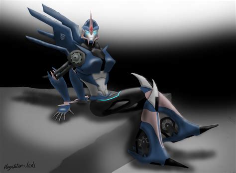 arcee sitting pose by playstation jedi on deviantart