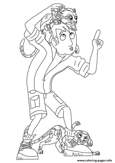 wild kratts coloring pages  tarm