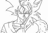 Goku Instinct sketch template