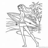 Coloring Mermaid Merliah Surfboard Xcolorings 980px sketch template