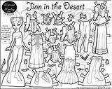 Paper Marisole Doll Dolls Monday Jinn Printable Desert Coloring Pages Print Thin Clothing Colouring Personas Printables Color Marisol Click Clothes sketch template
