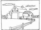Farm Coloring Pages Kids Scene Dibujos Farms Sheets Barn Drawing Book Animal Bestcoloringpagesforkids Templates Kindergarten Choose Board sketch template