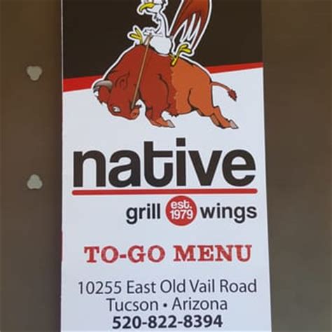native grill wings    reviews american     vail  tucson