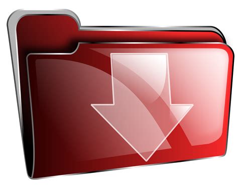 clipart folder icon red