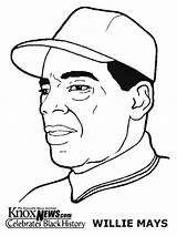Mays Willie Sportspeople Coloring Pages Print sketch template