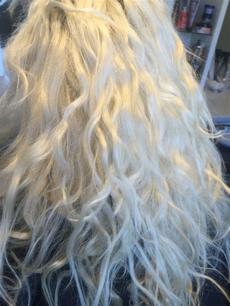 Platinum Blonde Natural Texture Curly Wavy Hair Blonde