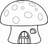 Mushroom House Clipart Drawing Line Clip Cartoon Mushrooms Coloring Outline Library Smurf Colouring Cliparts Pages Transparent Lemmling Svg Vector Clipartbest sketch template