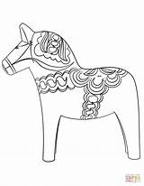 Dala Horse Coloring Swedish Sweden Pages Printable Supercoloring Template Christmas Scandinavian Crafts Pattern Choose Board Folk Categories sketch template