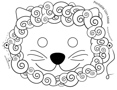 cute lion mask coloring page coloring sky