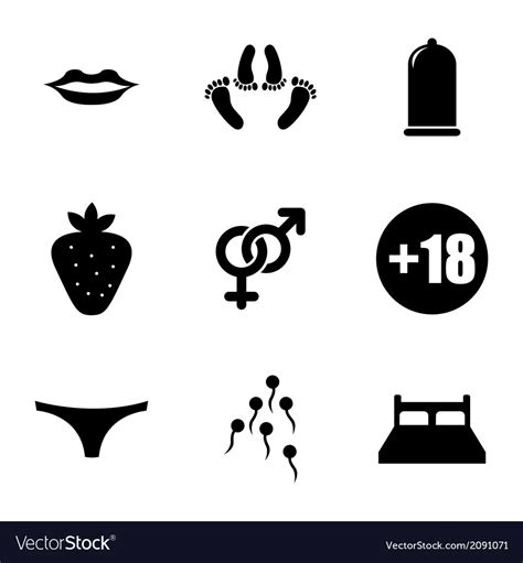 Black Sex Icons Set Royalty Free Vector Image Vectorstock