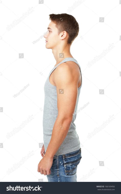 side view portrait young man isolated stock photo  shutterstock