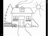 House Coloring Pages Colouring Color Easy Choose Board Kids sketch template