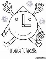 Coloring Tock Tick Template sketch template