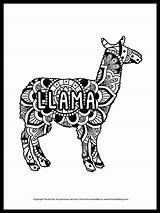 Mandala Llama Llamas Theartkitblog sketch template