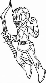 Power Ranger Coloring Pages Pink Rangers Printable Getcolorings Color Print sketch template
