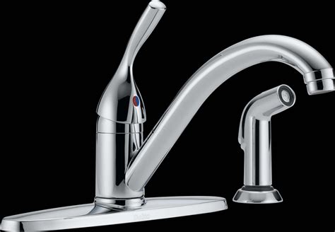 delta  dst classic single handle kitchen faucet  spray  chrome