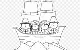 Plymouth Coloring Pilgrims Mayflower Thanksgiving Book Save Silhouttee Cliparts sketch template