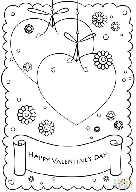 happy valentines card printable valentine coloring pages valentines