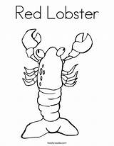 Coloring Lobster Red Pages Udang Print Tracing Maine Noodle Outline Twistynoodle Built California Usa Favorites Login Add Ll Getdrawings Twisty sketch template