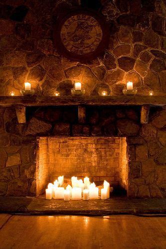 hygge living candles in fireplace candles decor