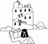 Babel Tower Coloring Pages Clipart Drawing Building Popular Kids Getdrawings Library sketch template