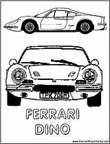 Coloring Dino Ferrari Fun sketch template