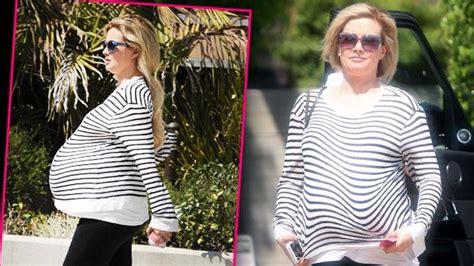 ready to pop very pregnant holly madison waddles her way to the hospital